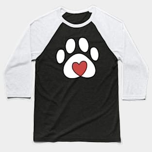 Pet Love White Baseball T-Shirt